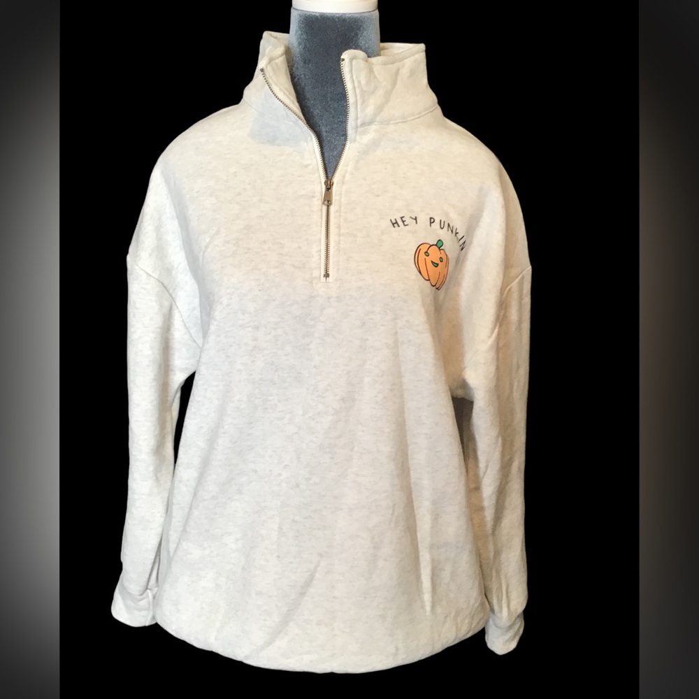 Shein 95% cotton 5% poly NEW PULL OVER HALF ZIP